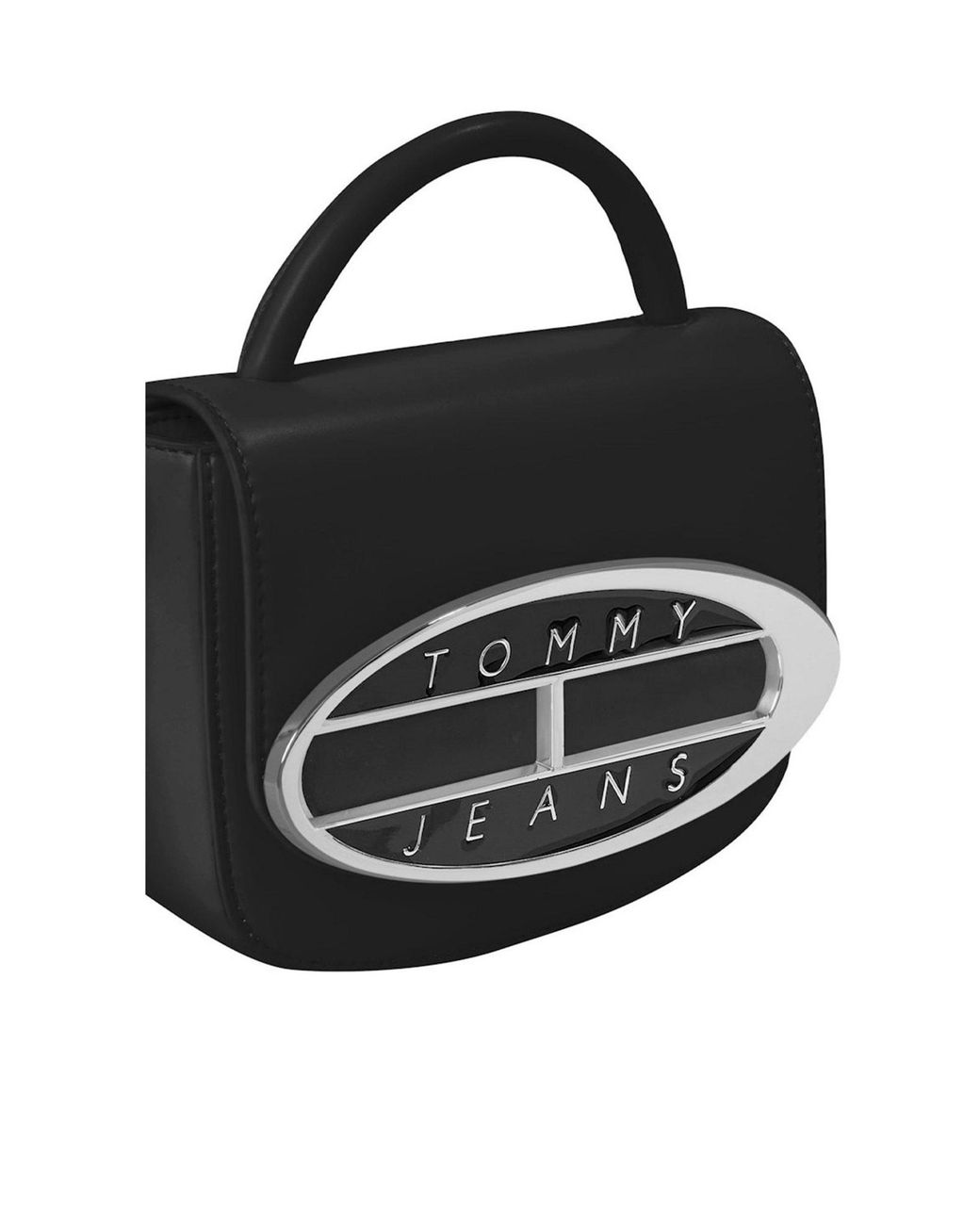 Tommy Hilfiger Black Logo Plaque Crossover Bag