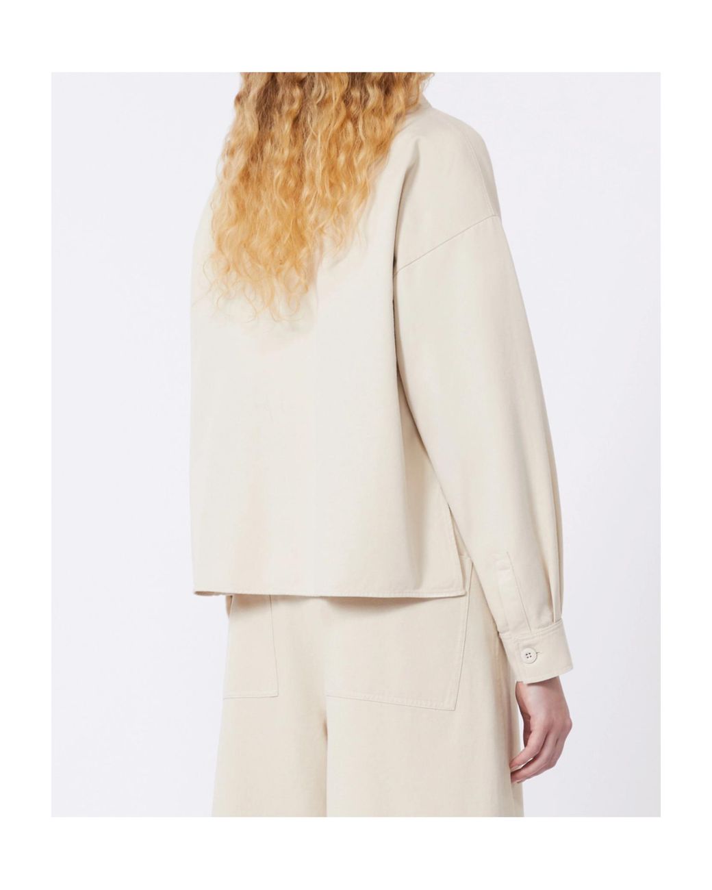 Max Mara White Weekend Wkdradente High-Low Hem Shirt