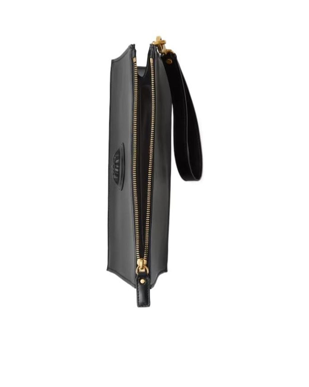Versace Black Lou Zipped Pouch for men
