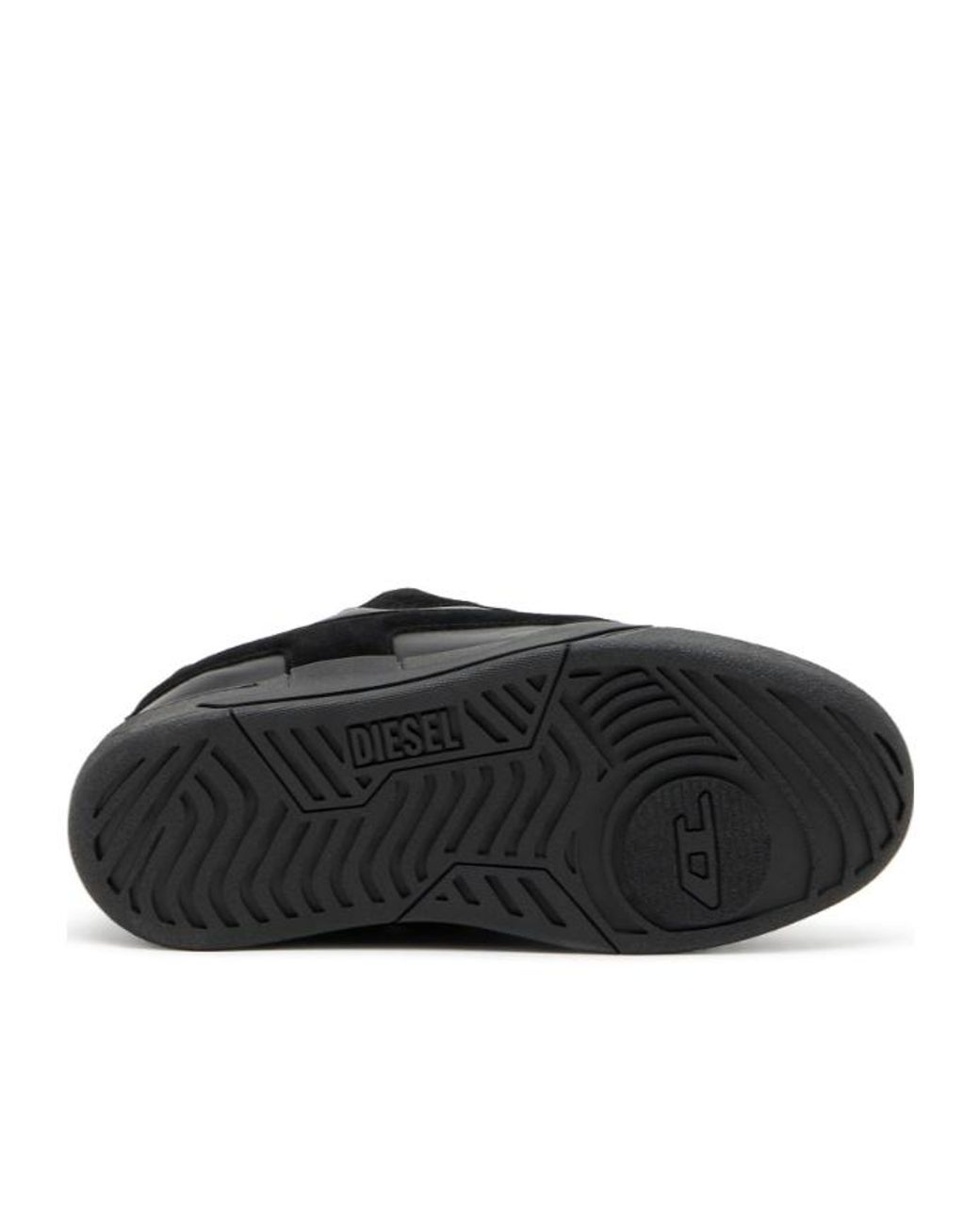 DIESEL Black D-Ollie-Monochrome Sneakers for men