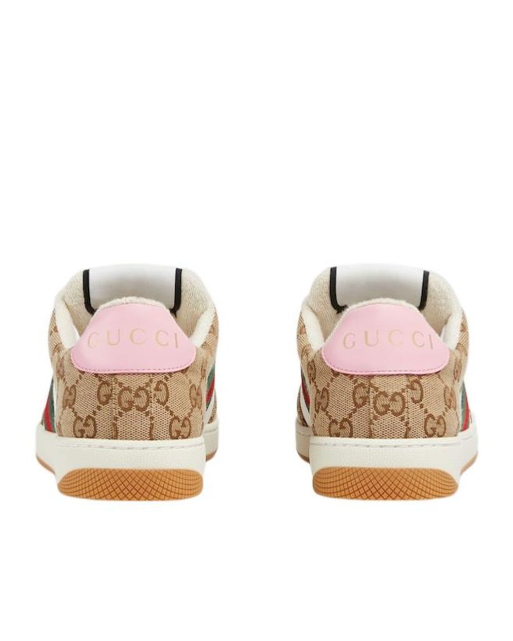 Gucci Pink Screener Panelled Low-Top Sneakers