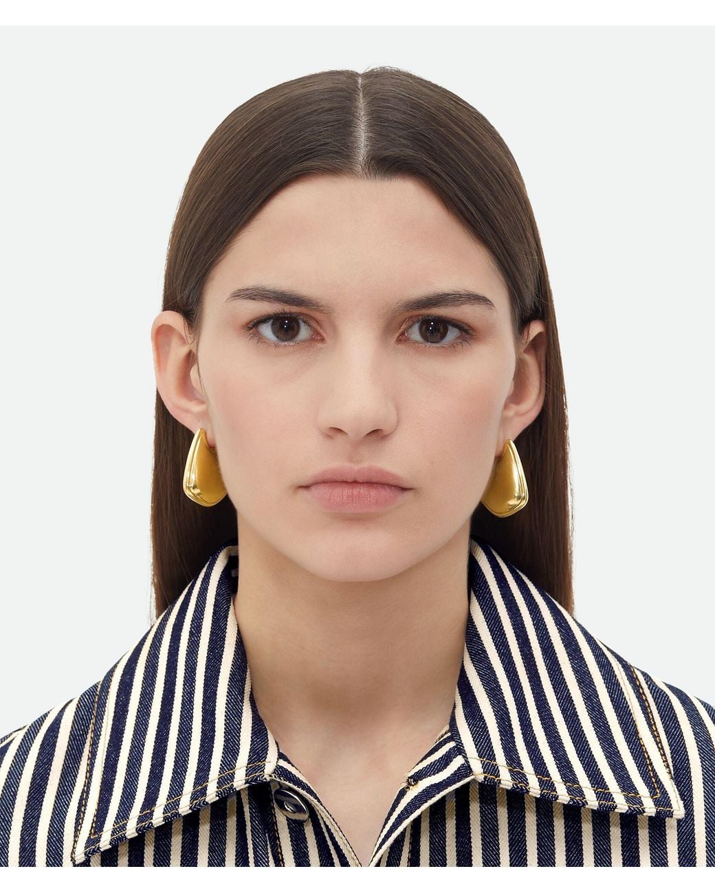 Bottega Veneta White Small Fin Earrings