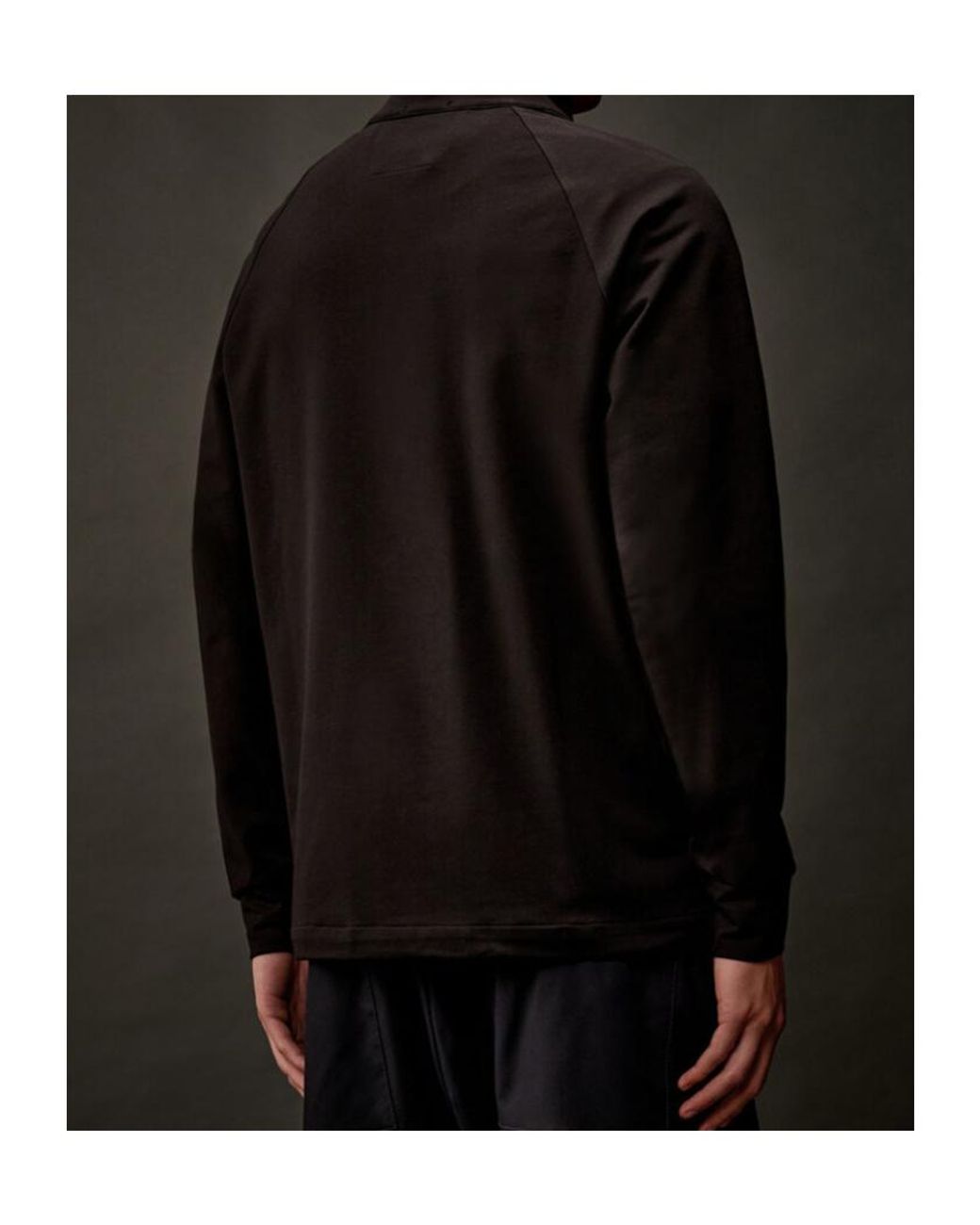 C P Company Black Half-Zip Pocket Sweatshirt for men