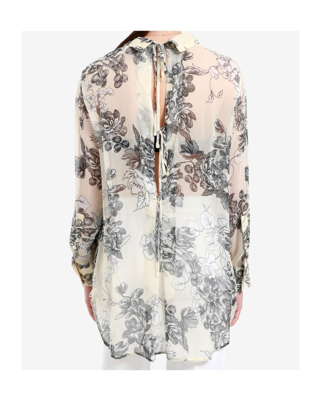 Semicouture Gray Long-Sleeved Shirt