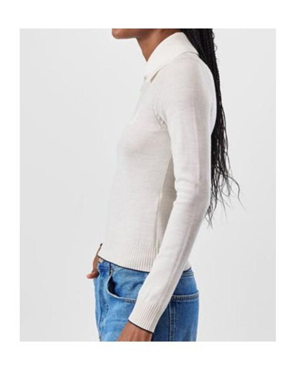 Jacquemus White Long Sleeve Knitted Pullover