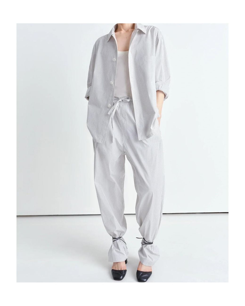 Lemaire White Pyjama Trousers for men