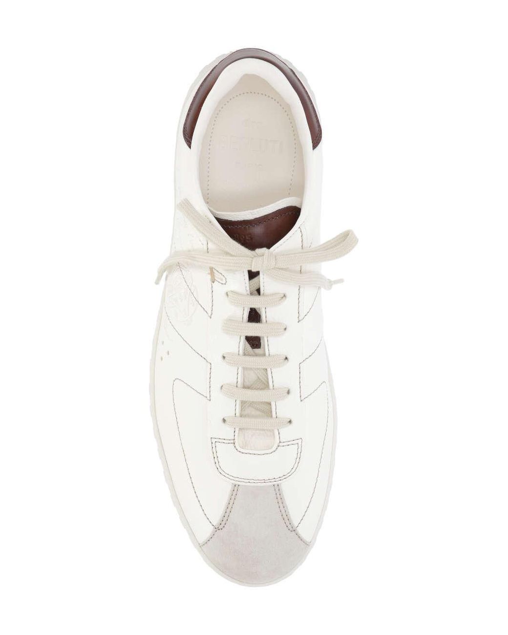 Berluti Natural Round Toe Lace-Up Sneakers for men