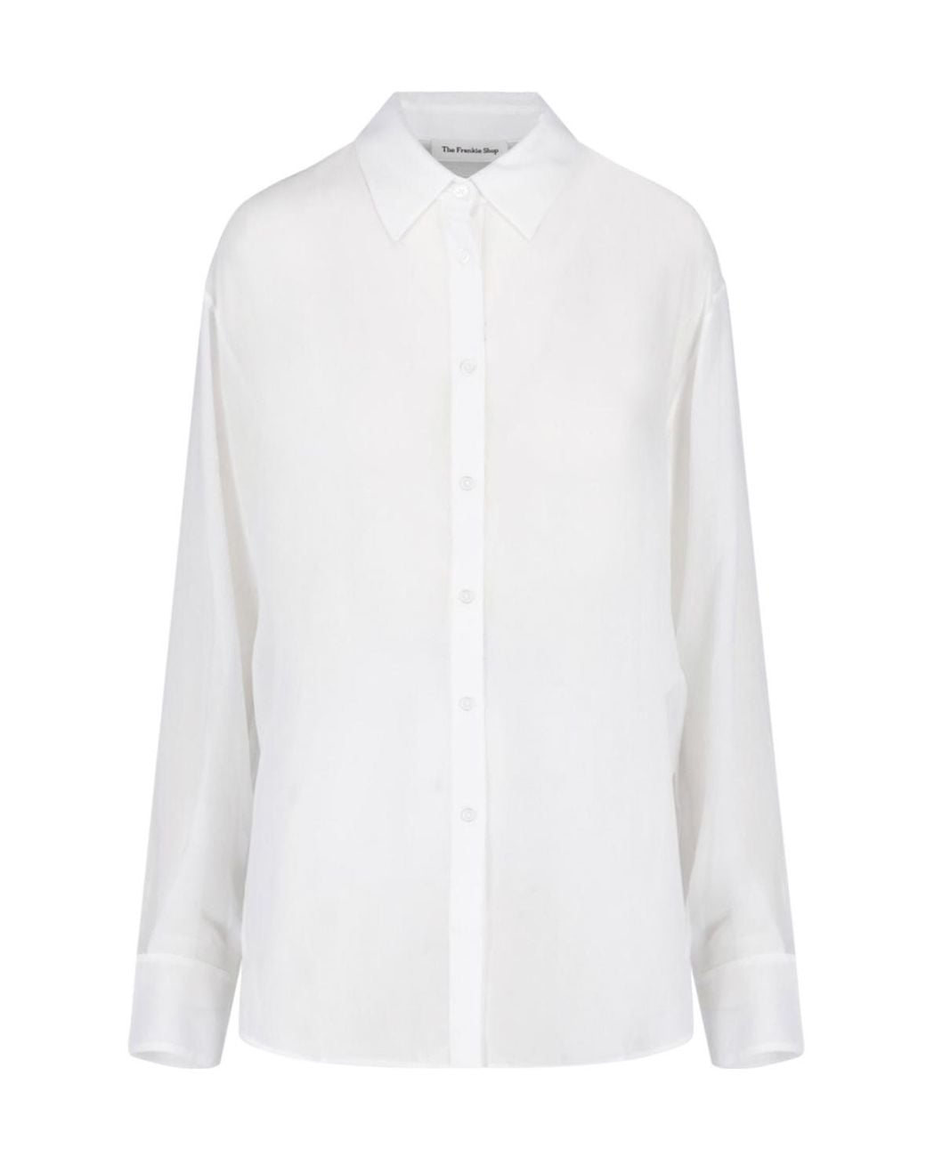 Frankie Shop White Peri Georgette Shirt