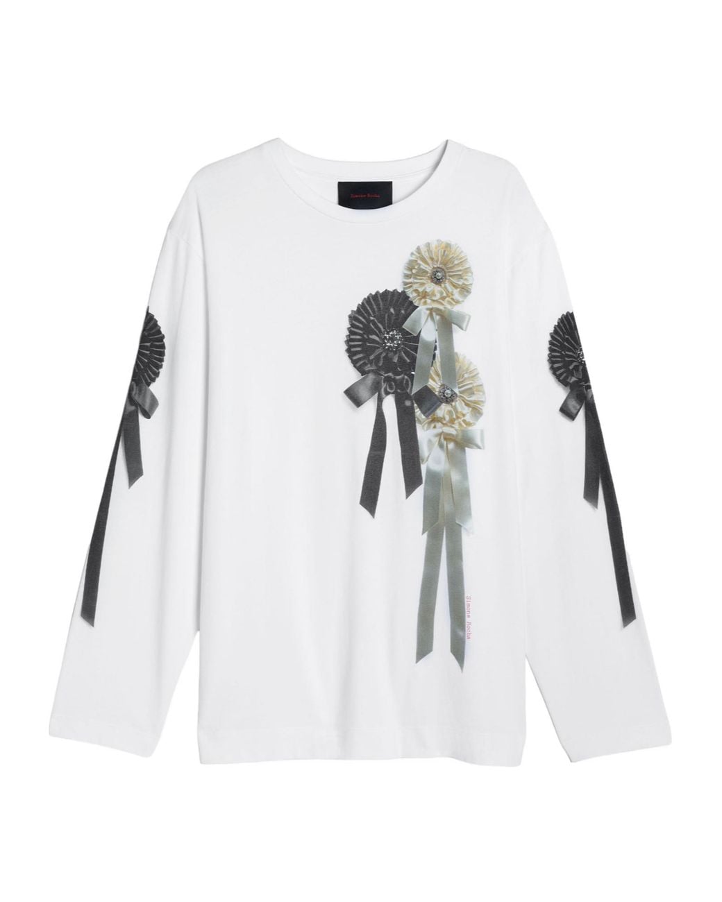 Simone Rocha White Printed Long Sleeved T-Shirt
