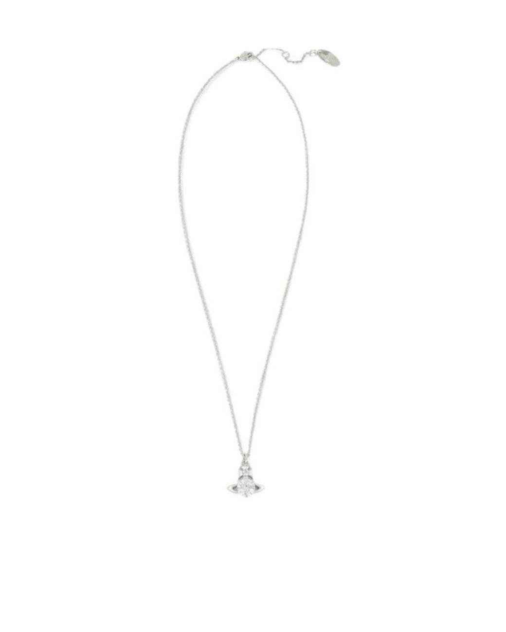 Vivienne Westwood White Millie Pendant Necklace