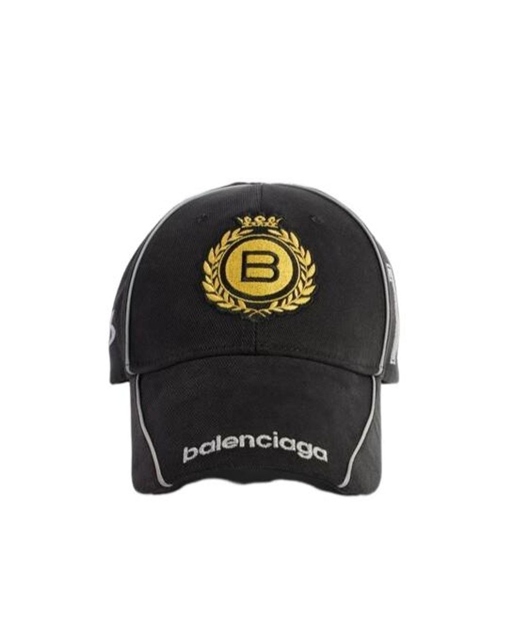 Balenciaga Black Naval Crest Cap for men