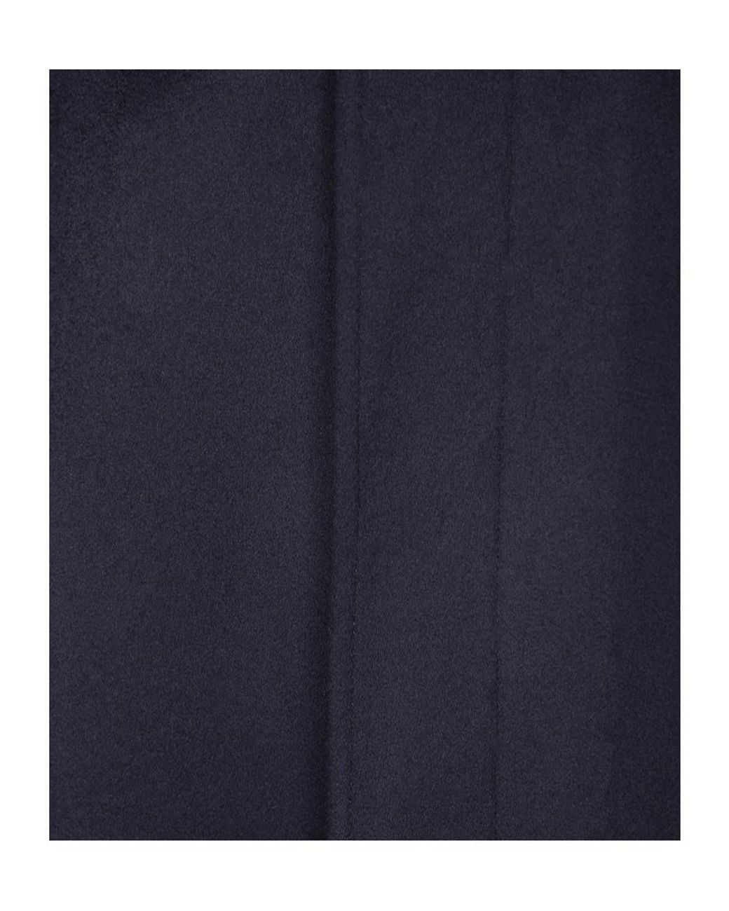 Lardini Blue Hooded Hidden-Placket Coat for men