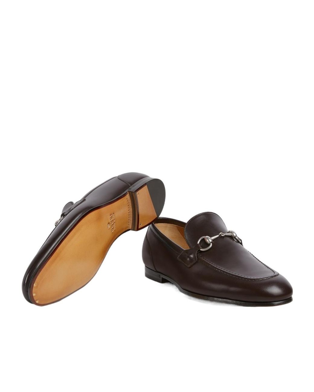 Gucci Brown Jordaan Horsebit Loafers for men