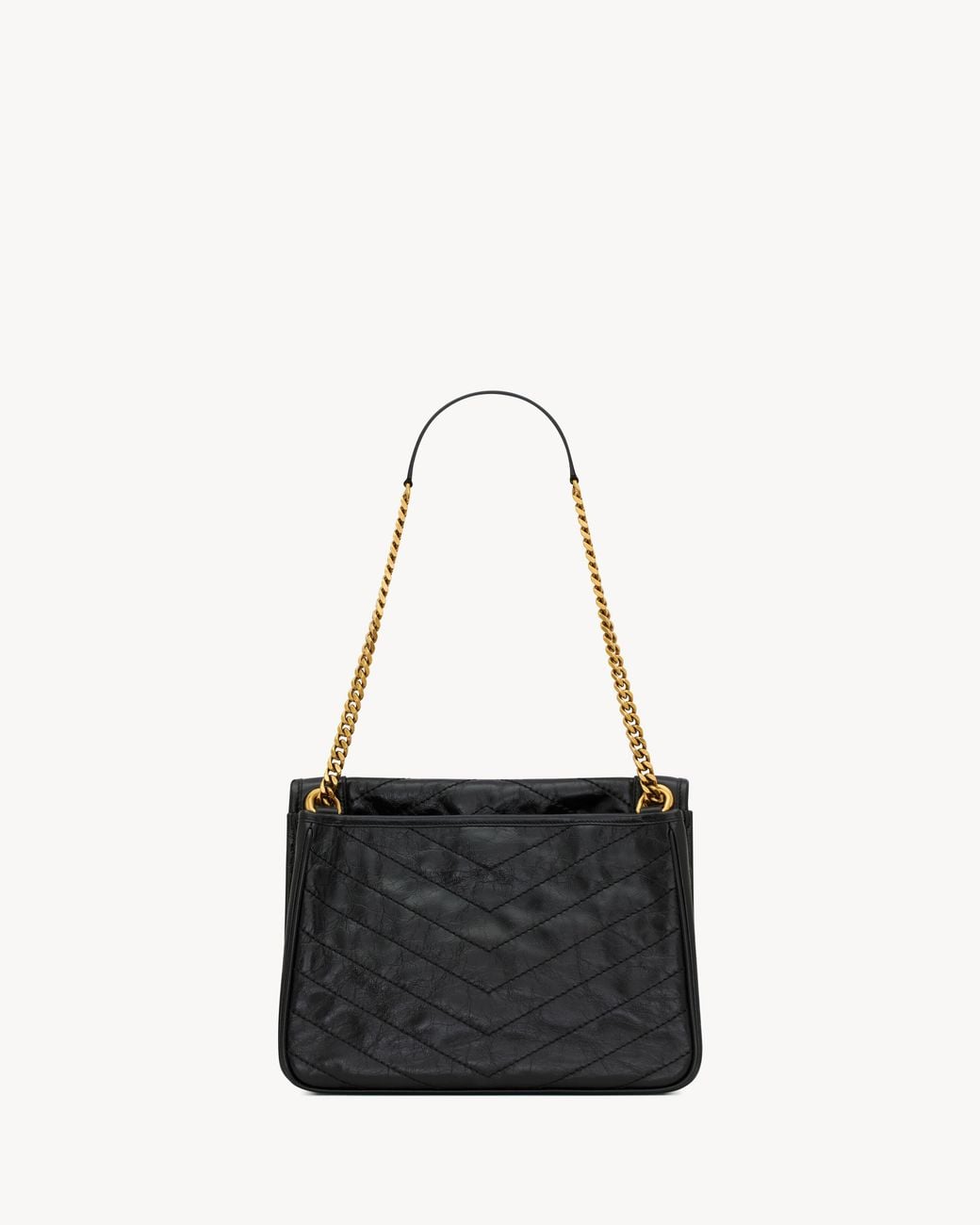 Saint Laurent Black Niki Logo Plaque Shoulder Bag