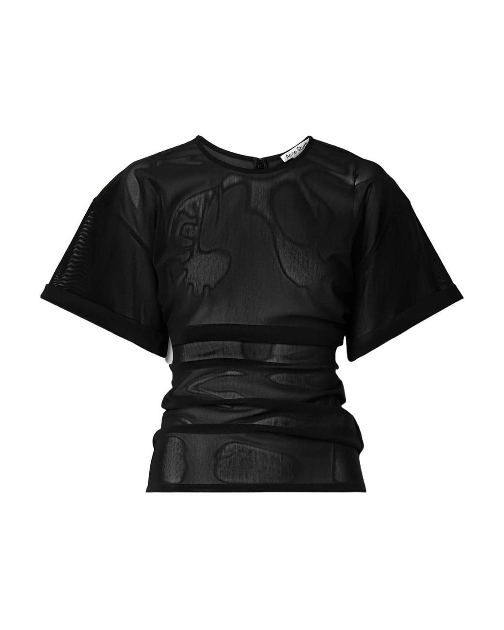 Acne Black Mesh T-Shirt