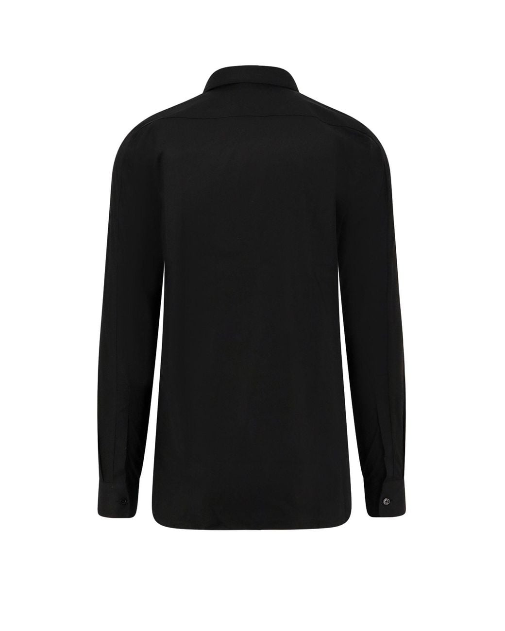 Givenchy Black Logo Embroidered Long-Sleeved Shirt for men
