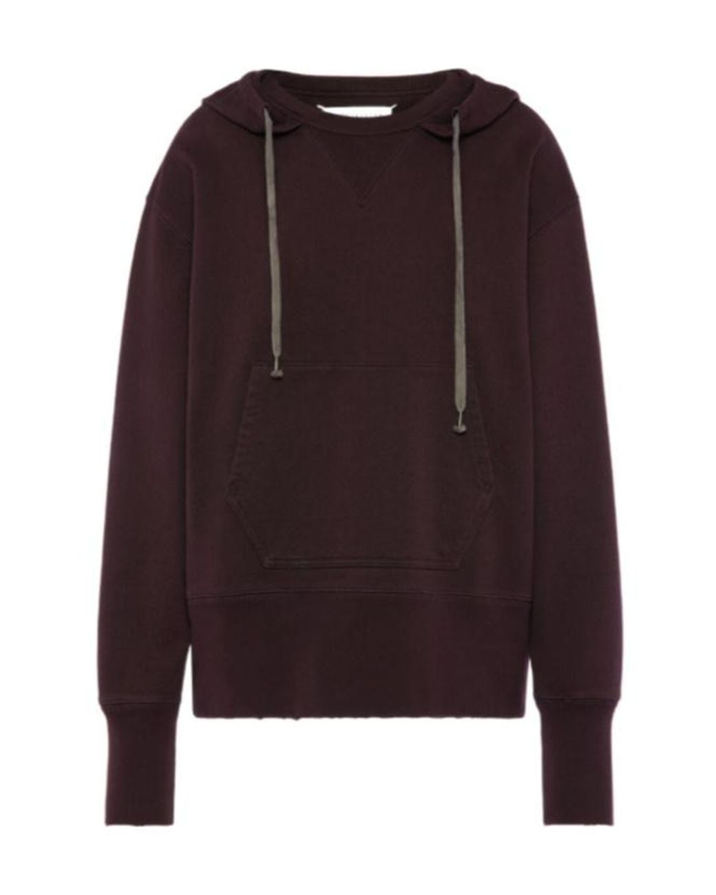 Maison Margiela Brown V-Insert Drawstring Hoodie