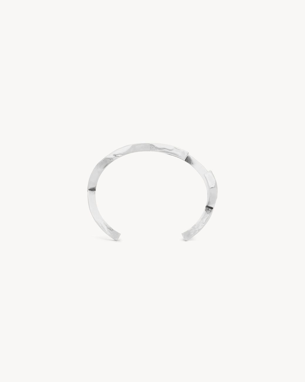 Saint Laurent White Cassandre Cuff