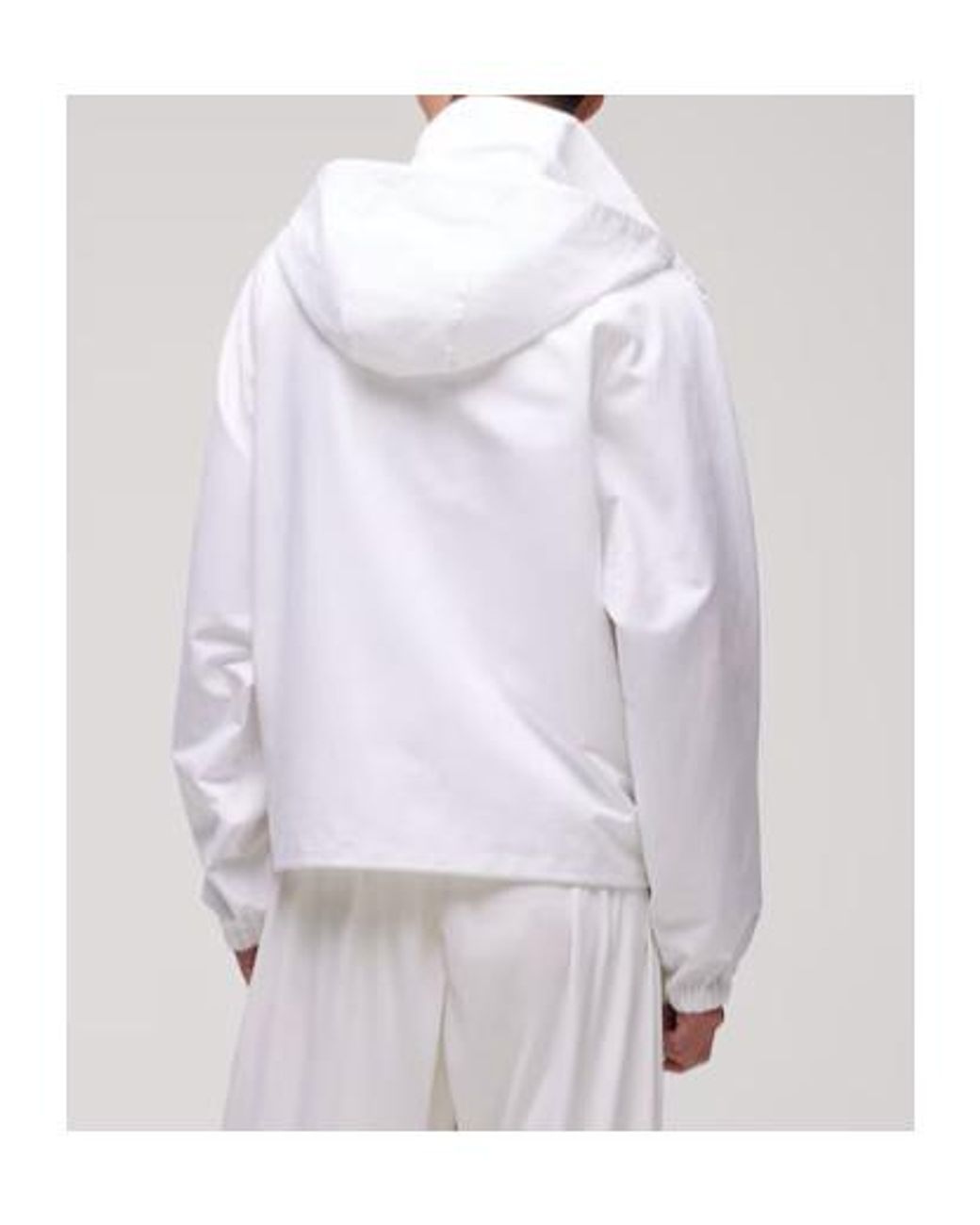 Gucci White Compact Cotton Canvas Zip Jacket for men
