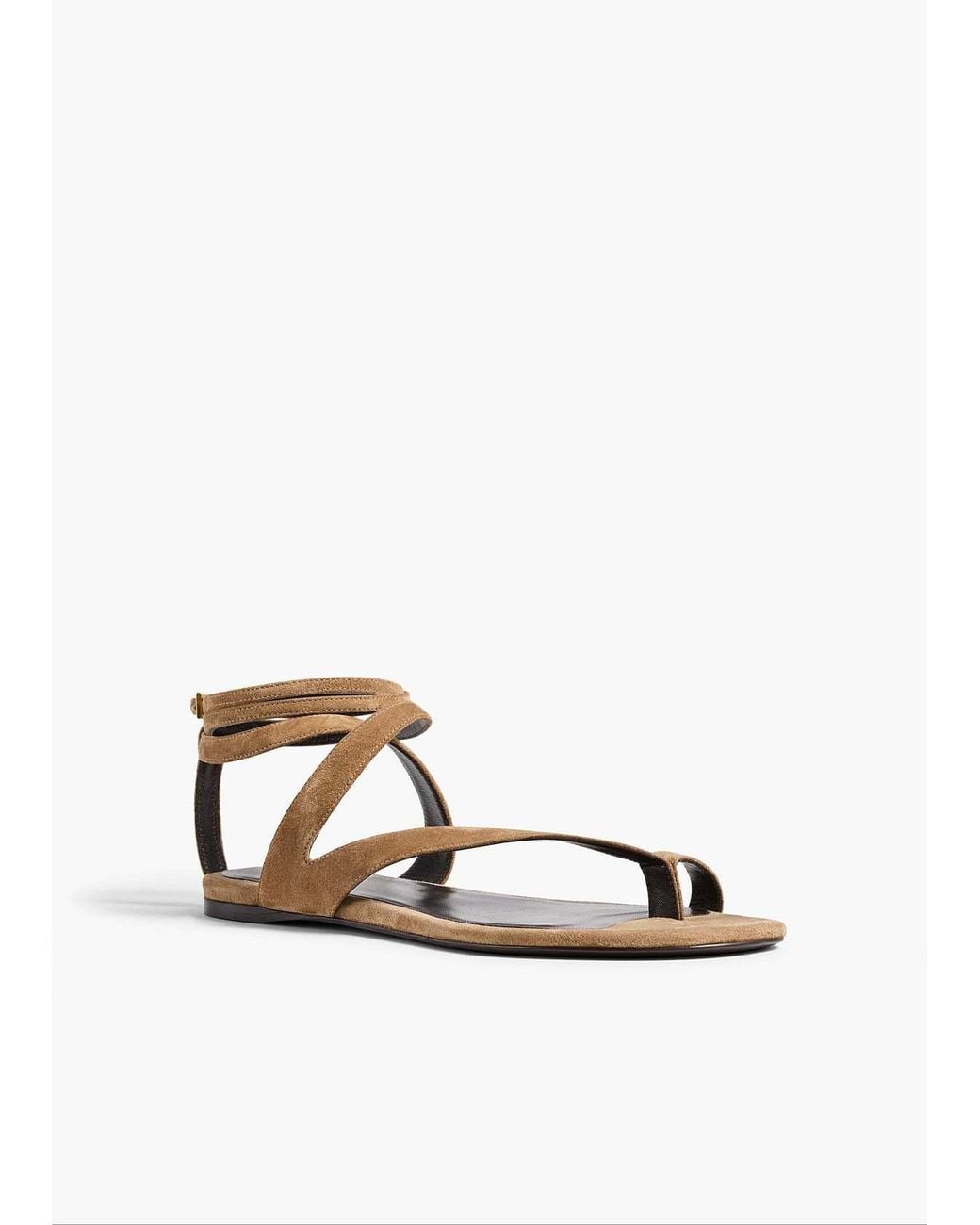 Khaite Brown Aimee Ankle Strap Sandals