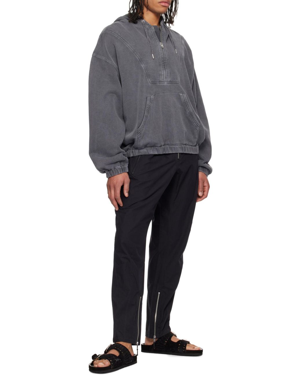 Isabel Marant Gray Yanis Drawstring Sweatshirt for men