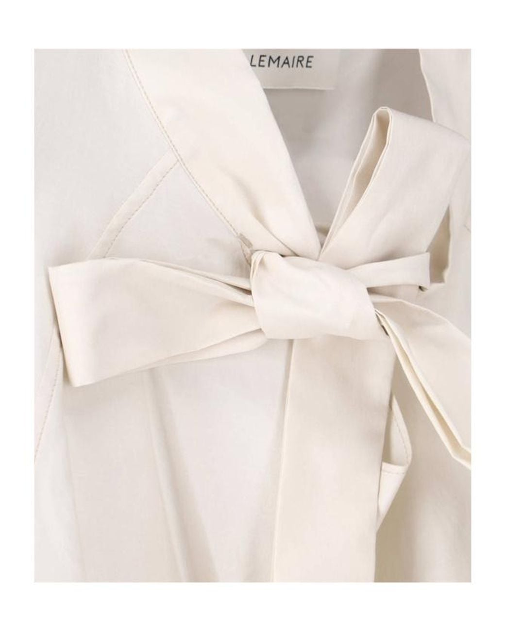 Lemaire Natural Ascot Collar Relaxed Shirt