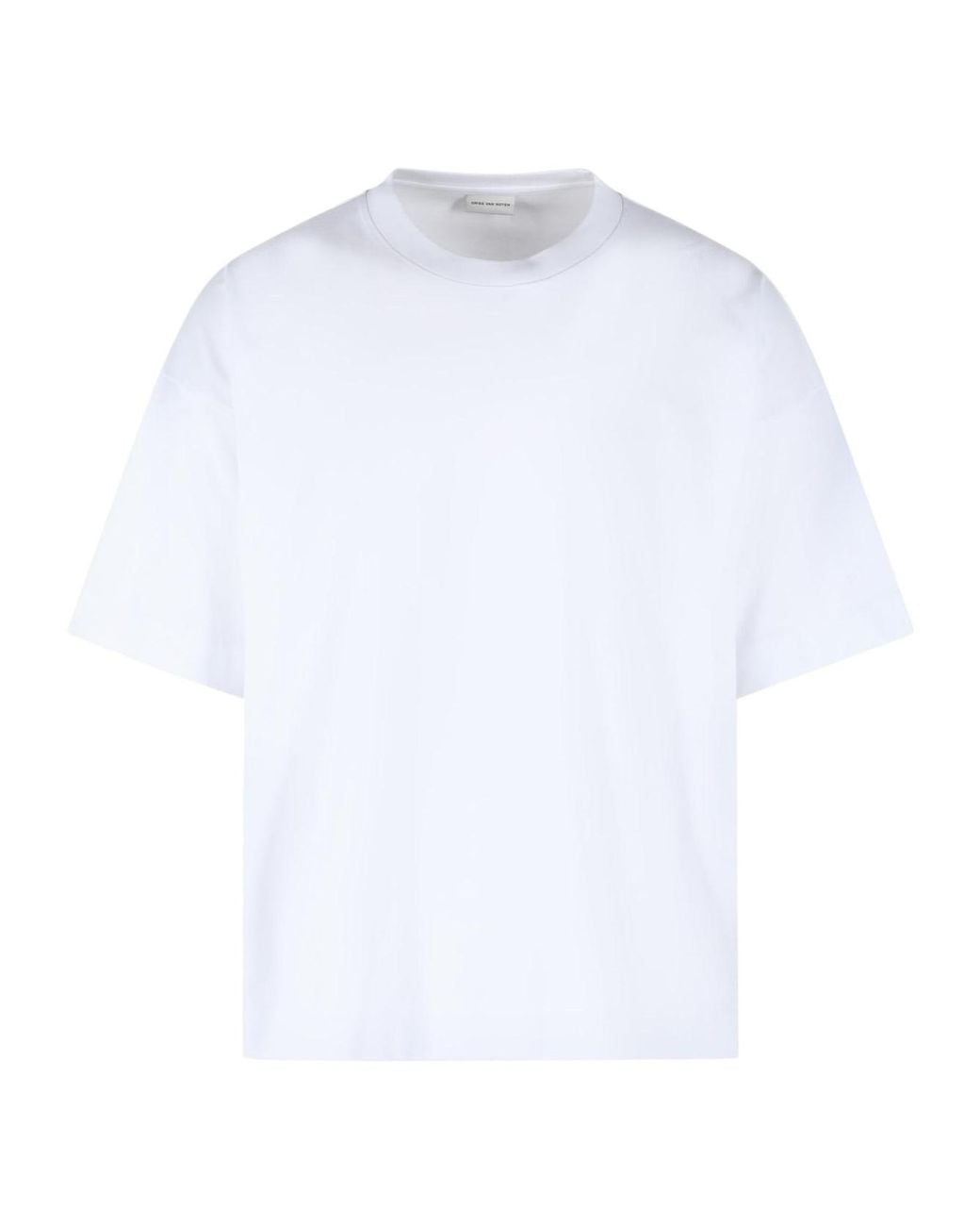 Dries Van Noten White Short-Sleeved T-Shirt for men