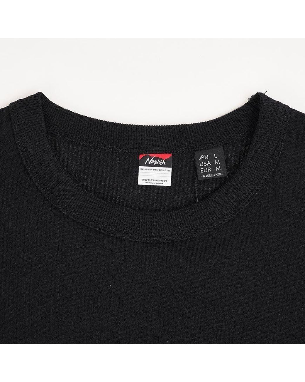 NANGA Blue Peak Crew Neck T-Shirt for men