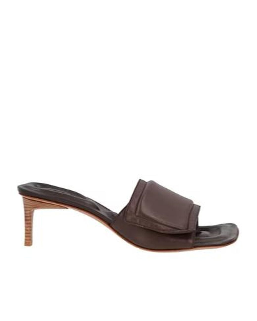 Jacquemus Brown Minimalist Solid Color Slippers