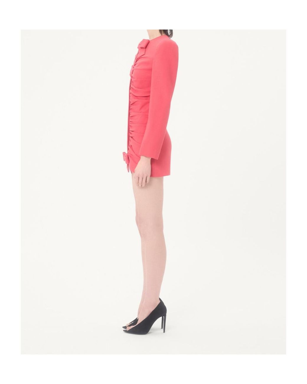 Valentino Pink Crispy Light Wool Jacket Dress