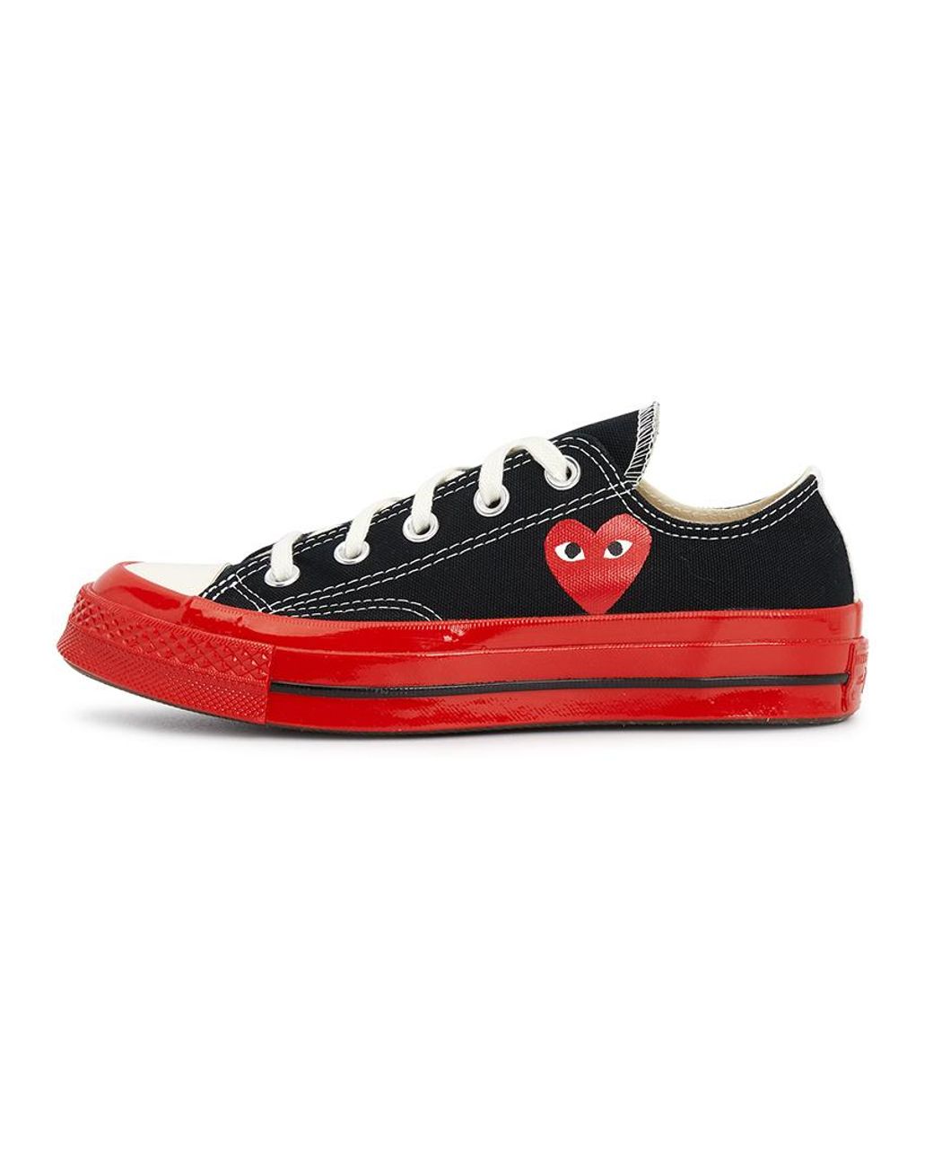 Comme des Garçons Red Round Toe Sneakers for men
