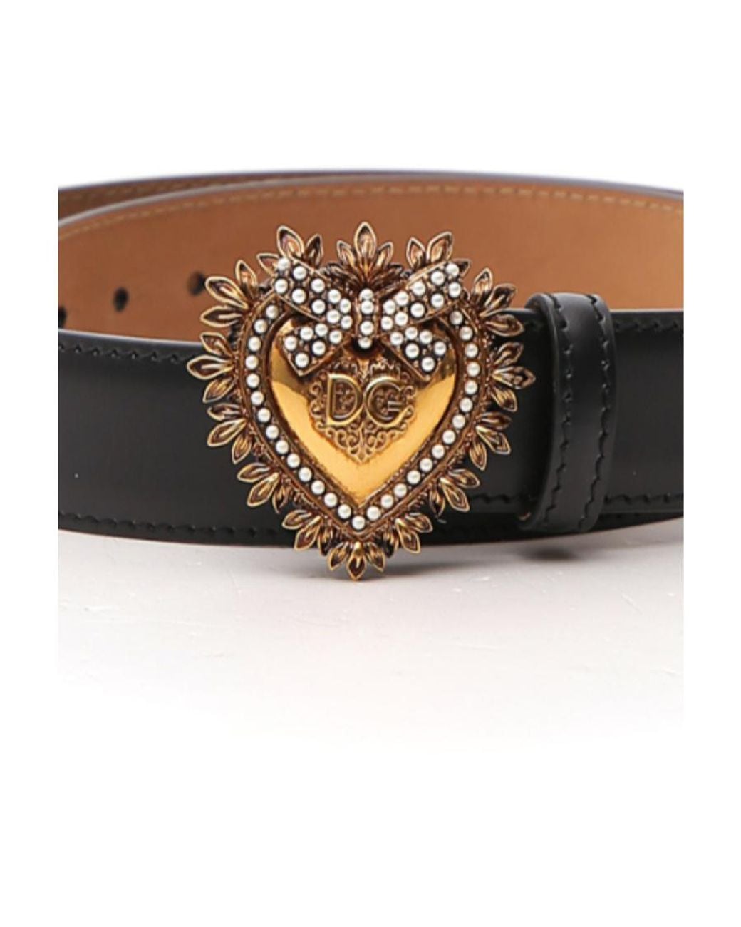 Dolce & Gabbana White Devotion Buckle Belt