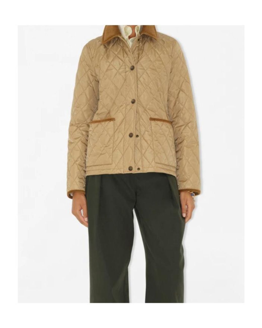 Burberry Natural Quilted Jacket Sand/Flax