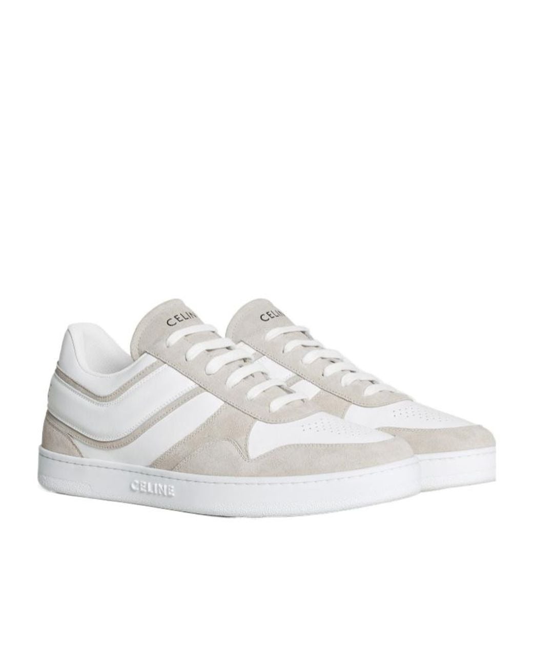 Céline White Trainer Low Lace-Up Sneaker for men