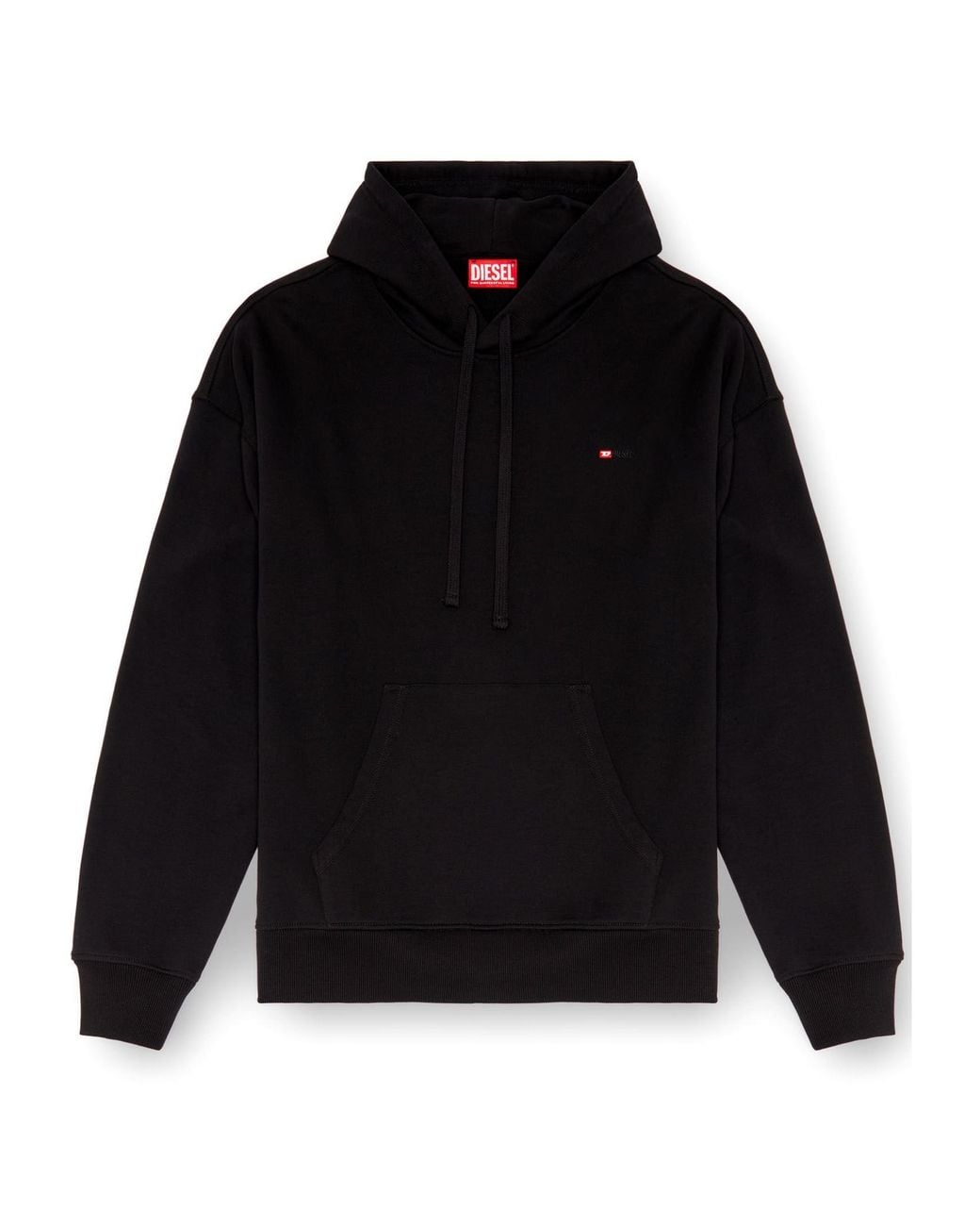 DIESEL Black Hooded Sweater for men