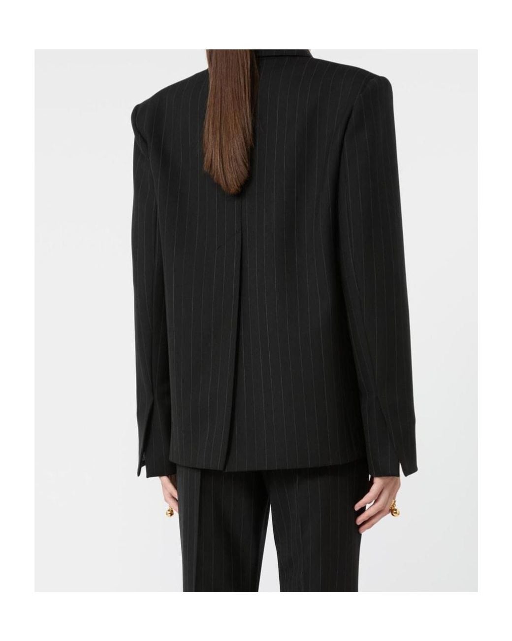 Sportmax Black Striped Casual Jacket