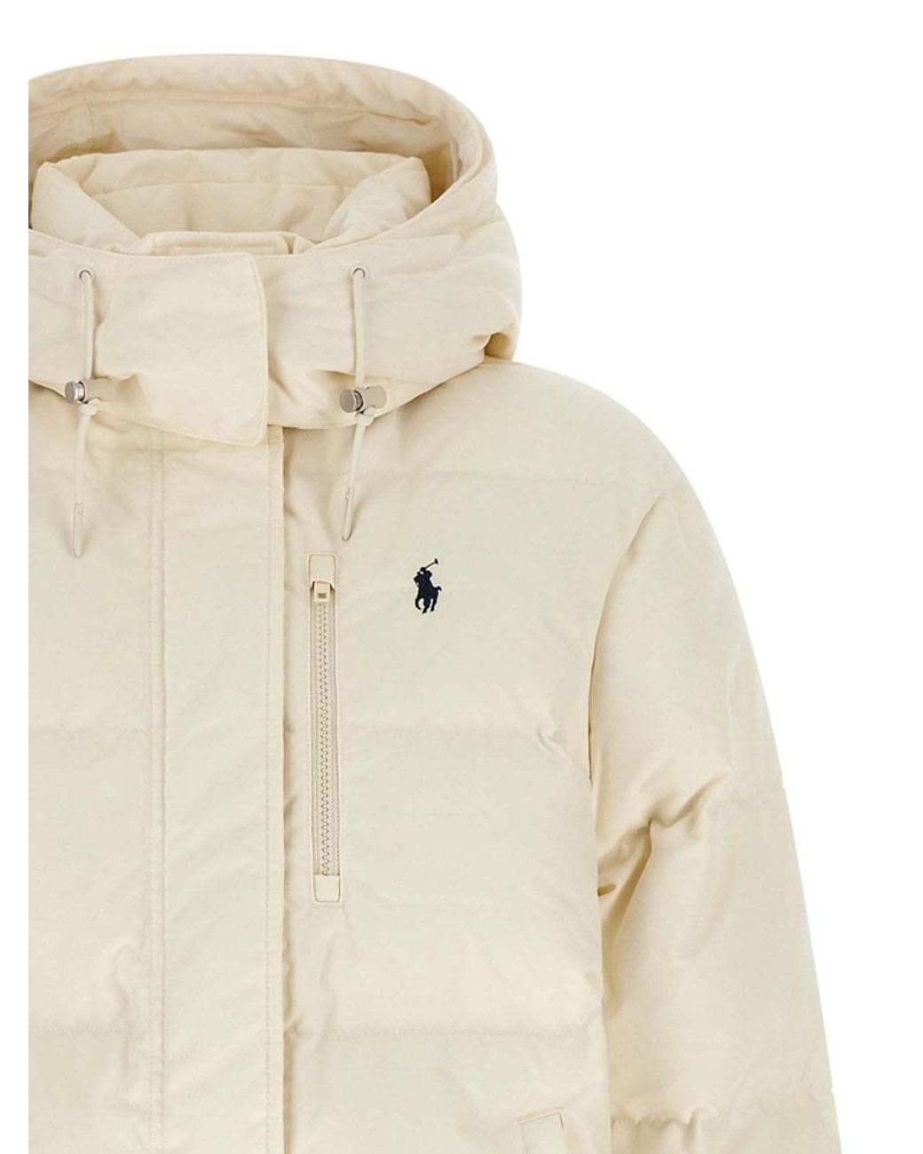 Polo Ralph Lauren Natural Cream Cropped Puffer Jacket