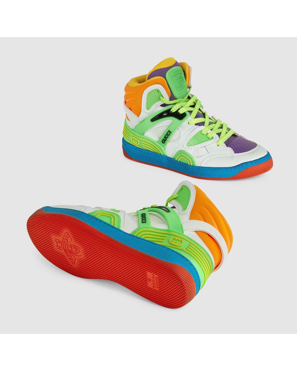 Gucci Green Basket Sport Sneakers