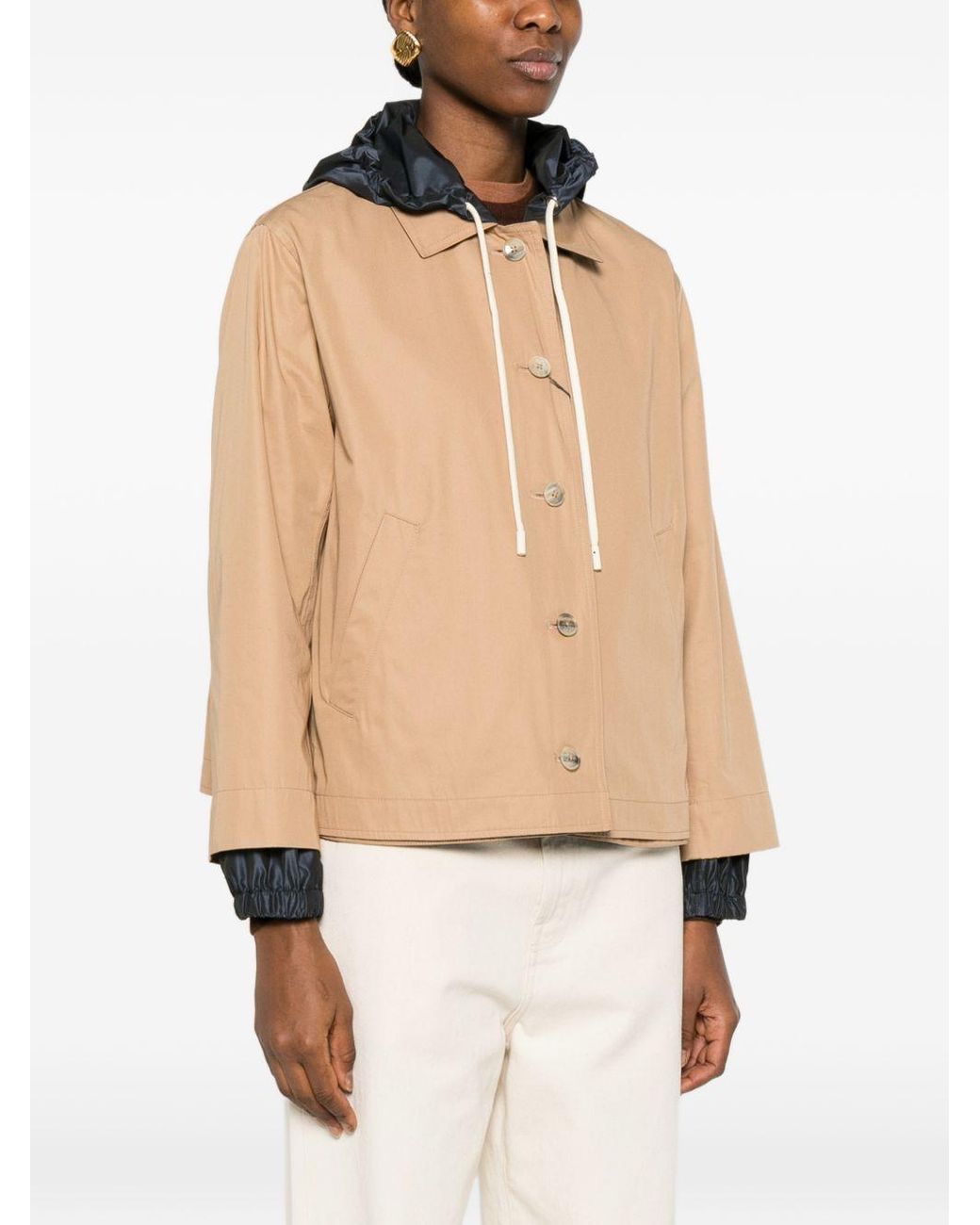 Herno Natural Reversible Dean Hooded Button Jacket
