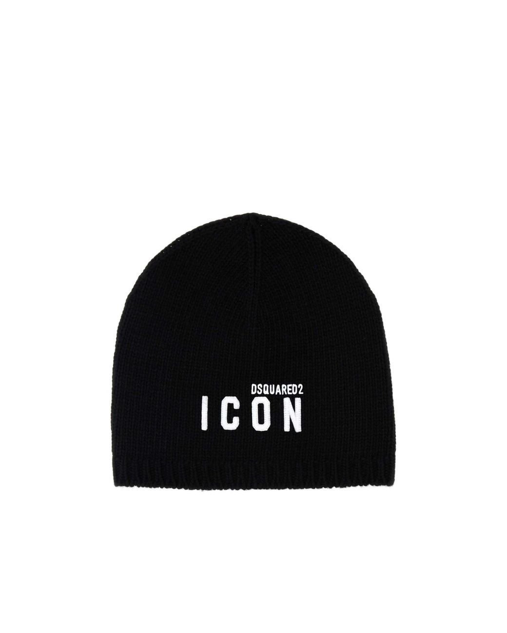 DSquared² Black Logo Embroidered Beanie