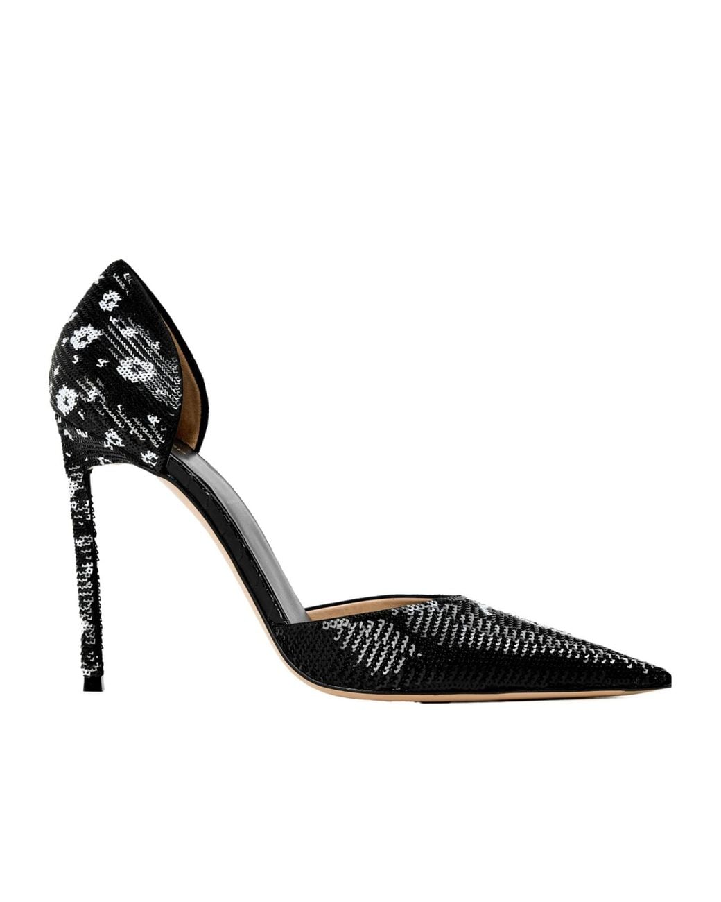 Tom Ford Black Sequin D'Orsay Stiletto Pumps