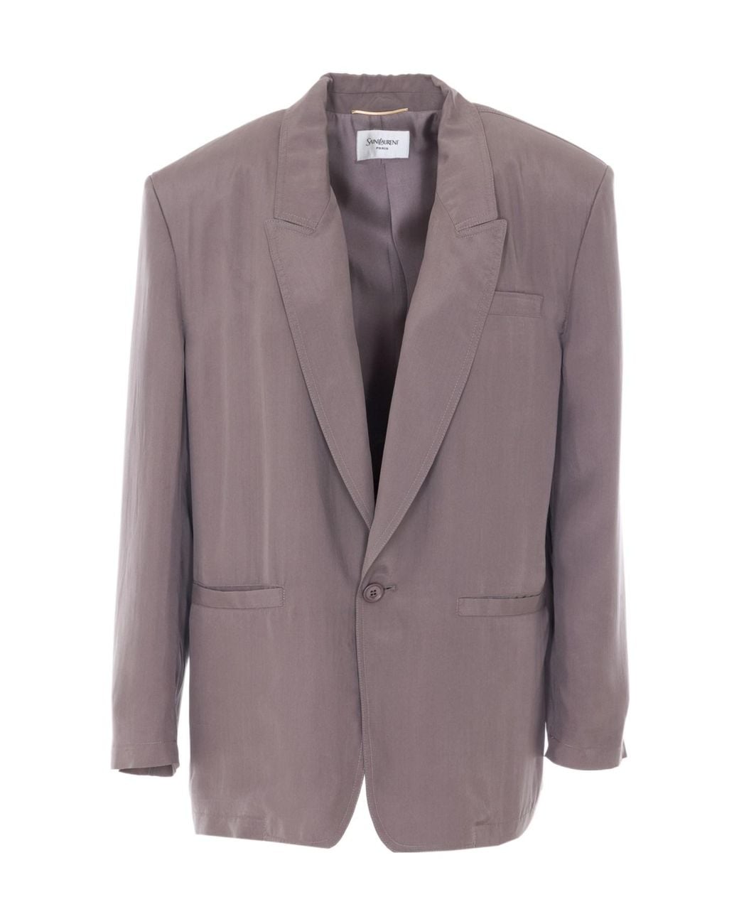 Saint Laurent Brown Single-Breasted Long-Sleeved Jacket