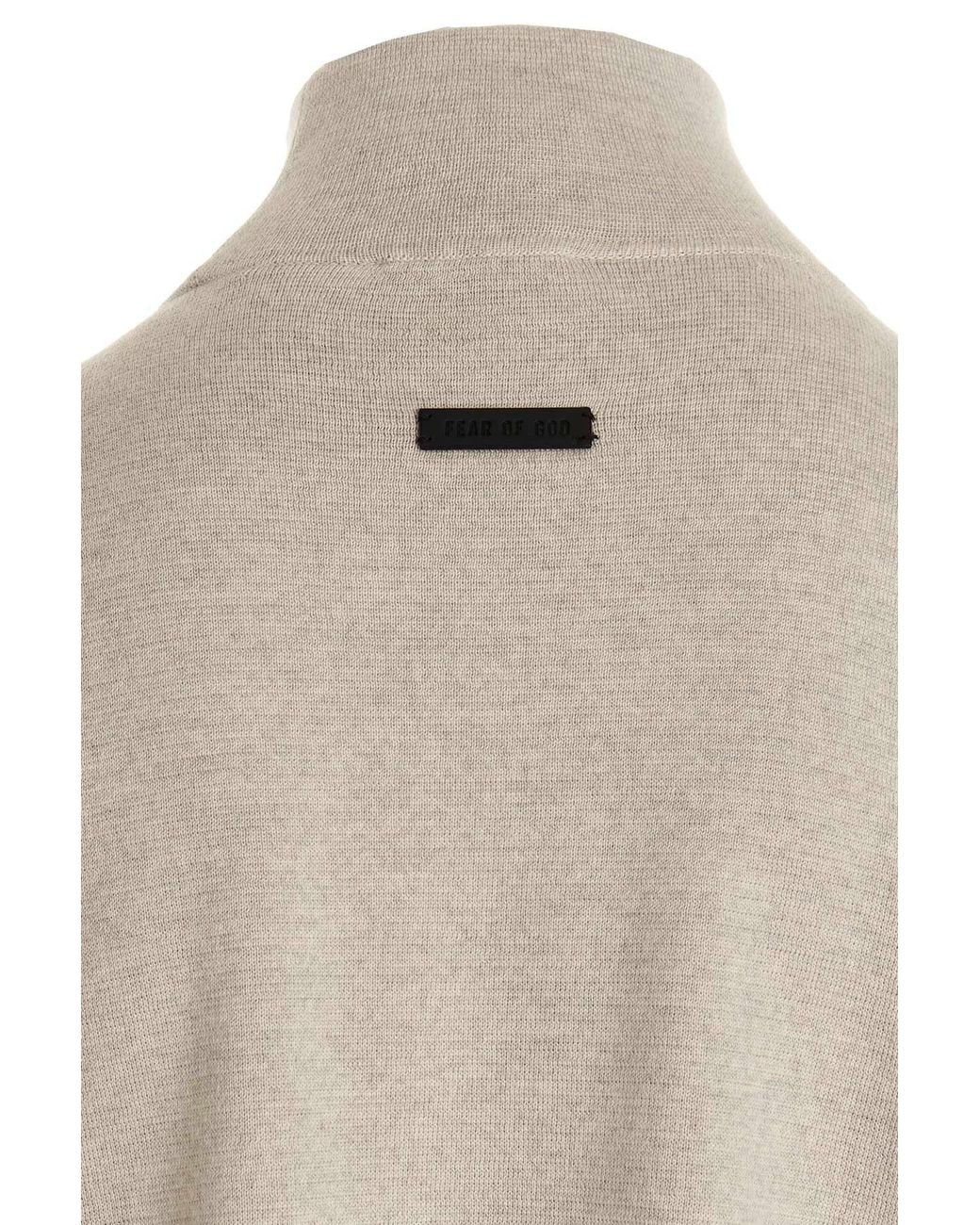Fear Of God Natural Logo Patch Turtle Neck Jumper for men