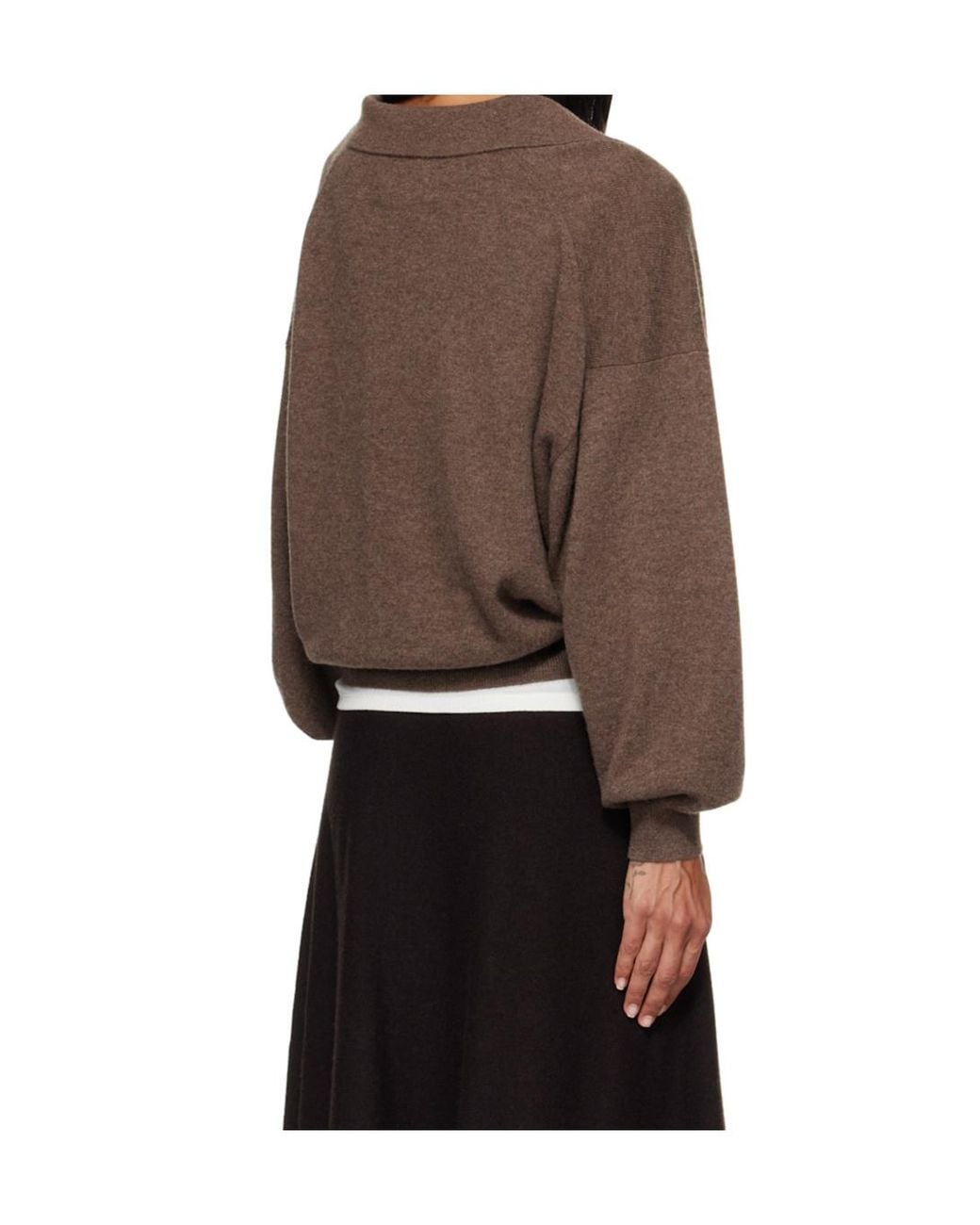 Lisa Yang Green Katriel Collared Knitted Sweater