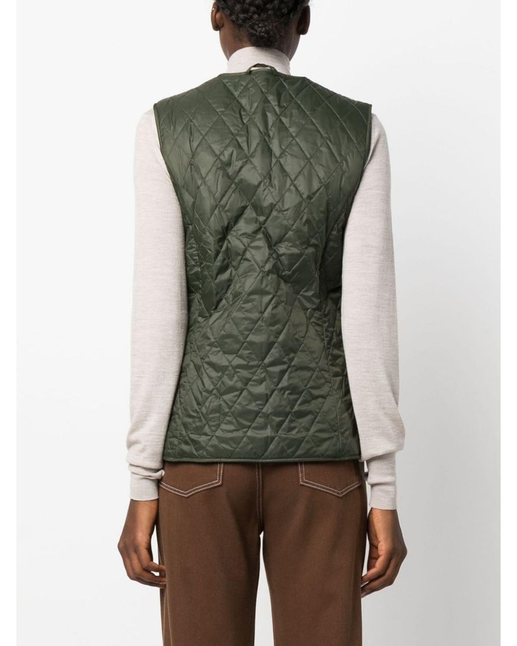 Barbour Green Zip-Up Reversible Gilet