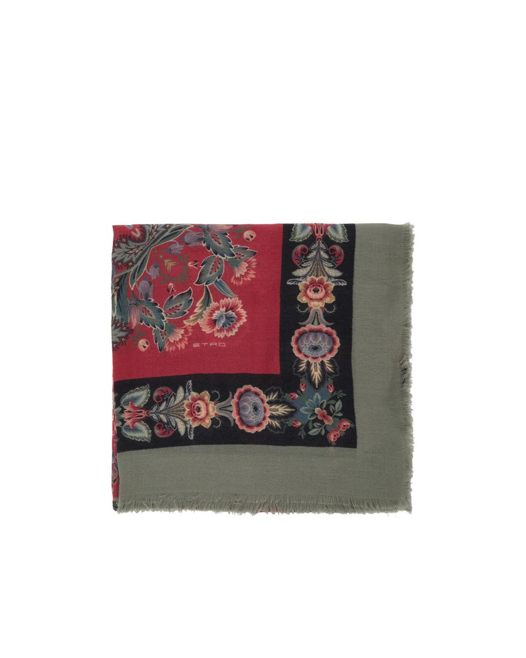 Etro Multicolor Flower Printed Scarf