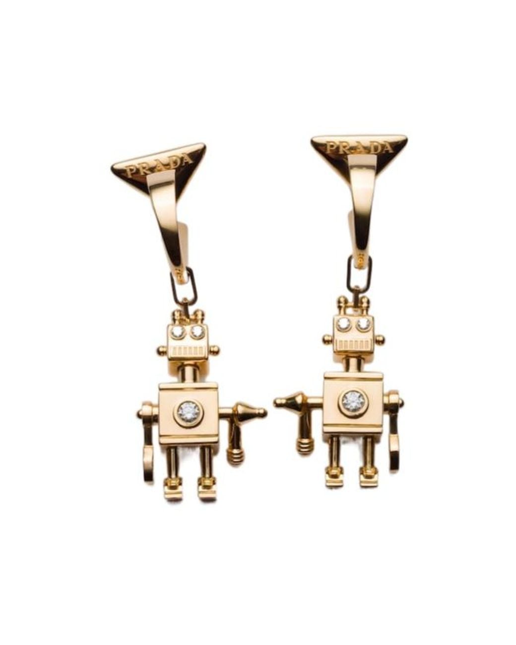 Prada White Eternal Pop Charms Earrings
