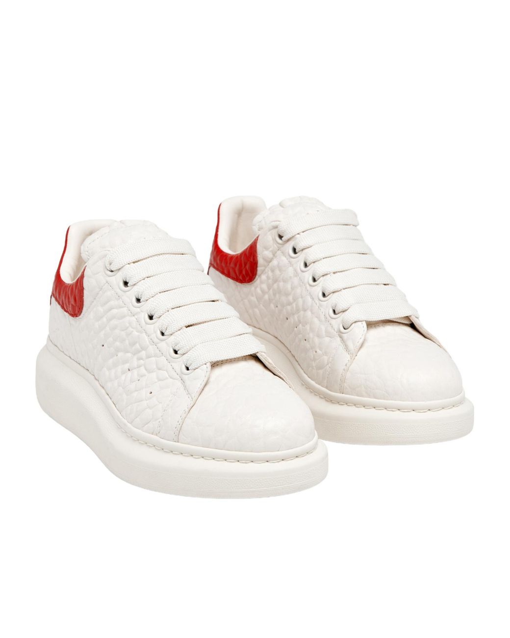 McQueen White Oversized Lace-Up Sneakers for men