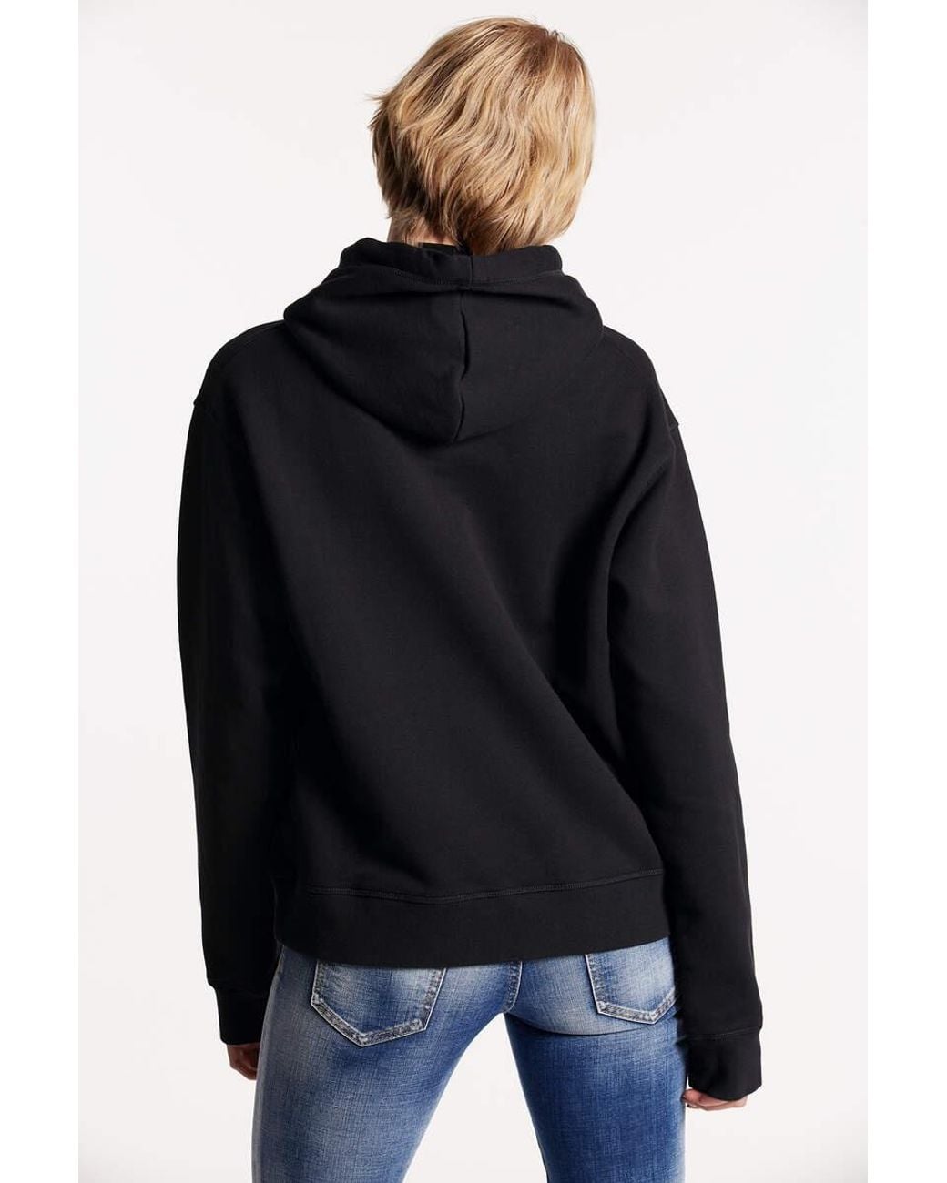 DSquared² Blue Graphic-Print Cotton Hoodie