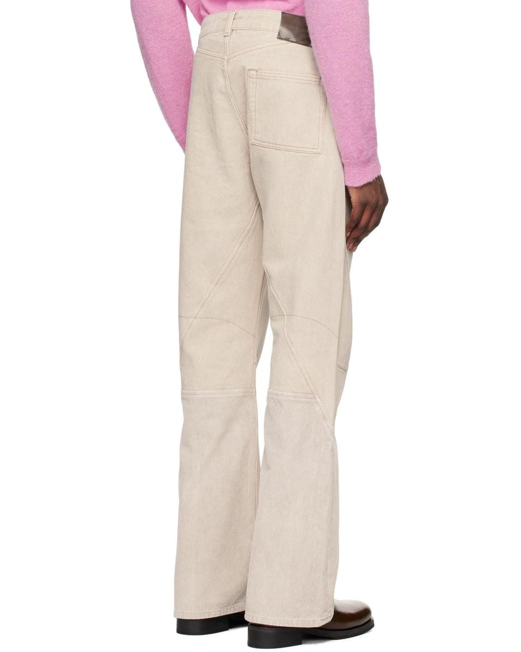 Our Legacy White Moto-Cut Flared Jeans